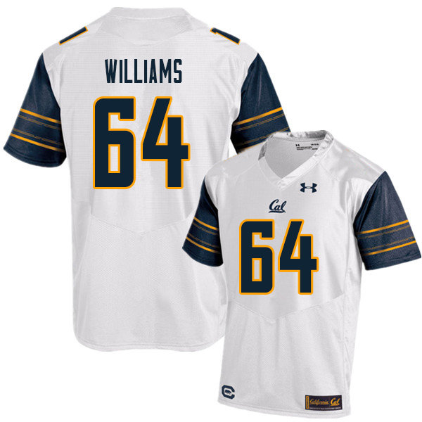 Men #64 Gentle Williams Cal Bears UA College Football Jerseys Sale-White